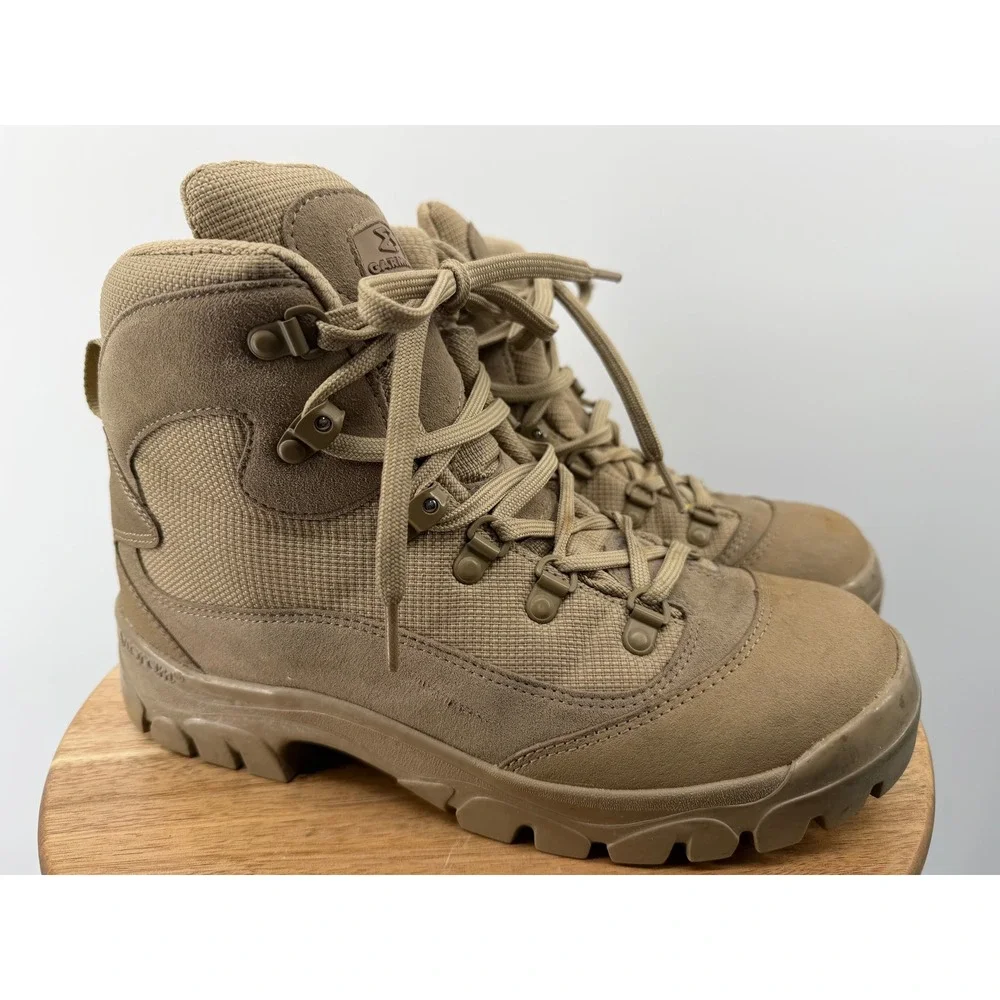 Garmont T8 Tactical Boots Mens Tan Lace Up Vibram Sole Hiking Military Size 8.5‎